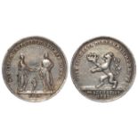 Bohemian (Czech) Commemorative Medalet, silver d.26mm: Charles VI, Coronation in Prague 1723, aVF,