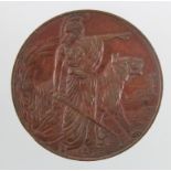 British Indian Army commemorative medal, bronze d.41mm: Britannia and tiger r. / 'In Commemoration