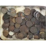 GB & World Coins, mostly copper and bronze, ancient to modern assortment in a tin.