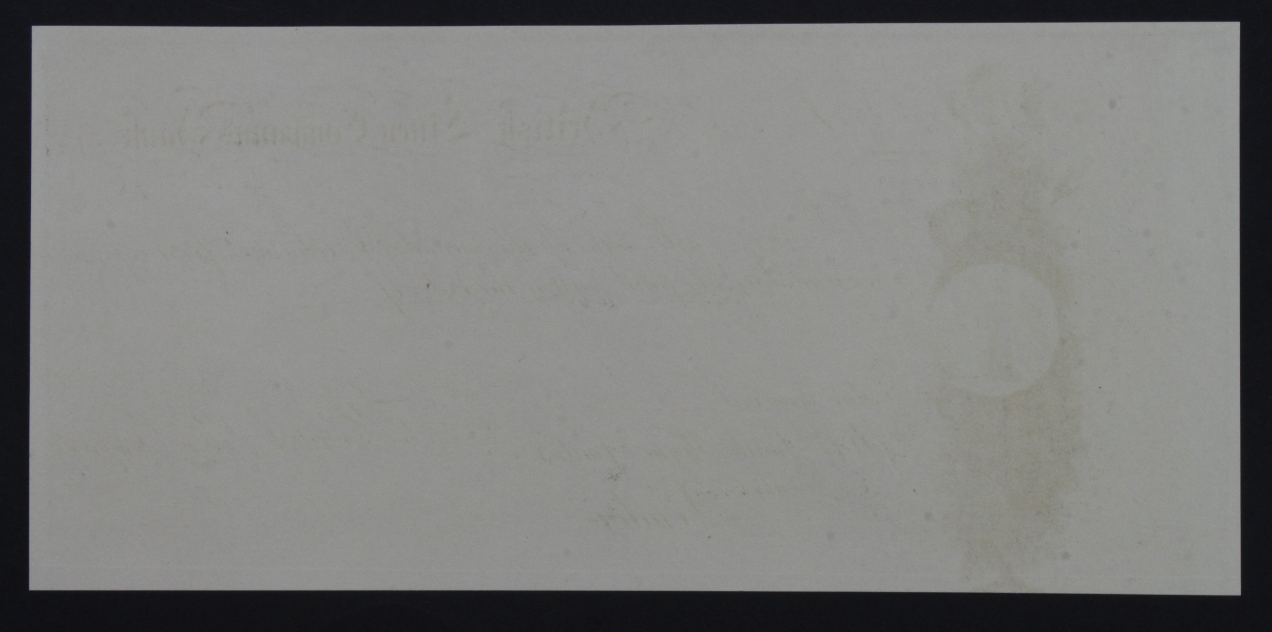 Cheque, York City & County Banking Company PROOF cheque 18xx, engraved and printed by Lizars, - Image 2 of 2