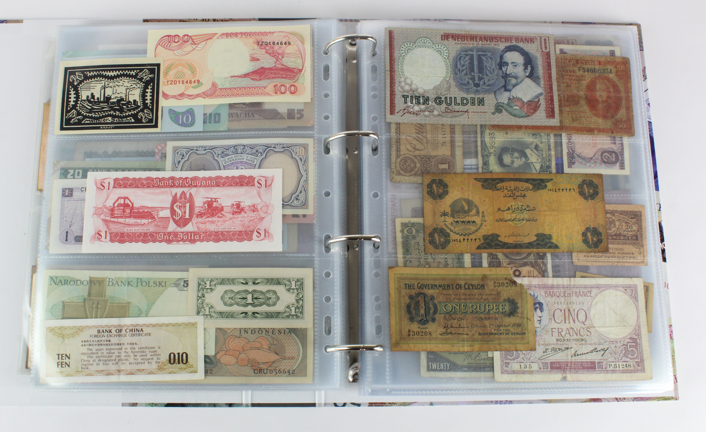 World (250), an album of mixed world notes to include Malta 10 Shillings 1968, Afghanistan 2 - Image 31 of 62