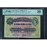 East African Currency Board 100 Shillings or 5 Pounds dated 31st March 1953, portrait Queen