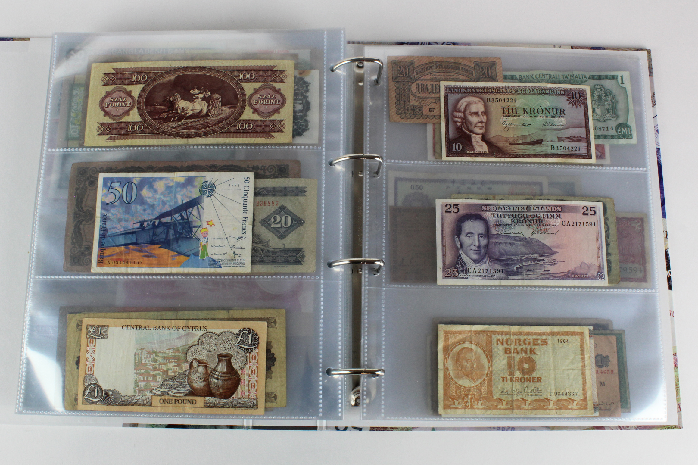 World (250), an album of mixed world notes to include Malta 10 Shillings 1968, Afghanistan 2 - Image 55 of 62