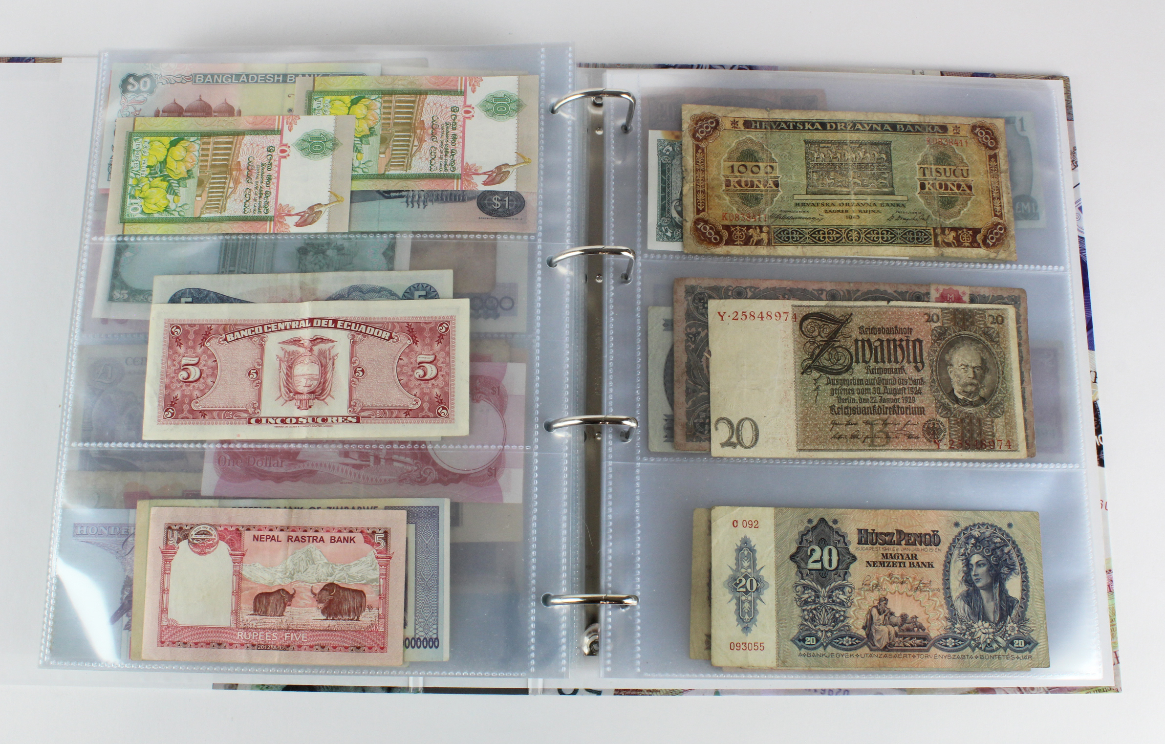 World (250), an album of mixed world notes to include Malta 10 Shillings 1968, Afghanistan 2 - Image 51 of 62