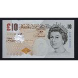 Lowther 10 Pounds (B391) issued 2000, scarce FIRST RUN REPLACEMENT 'LL01' prefix, serial LL01 920692