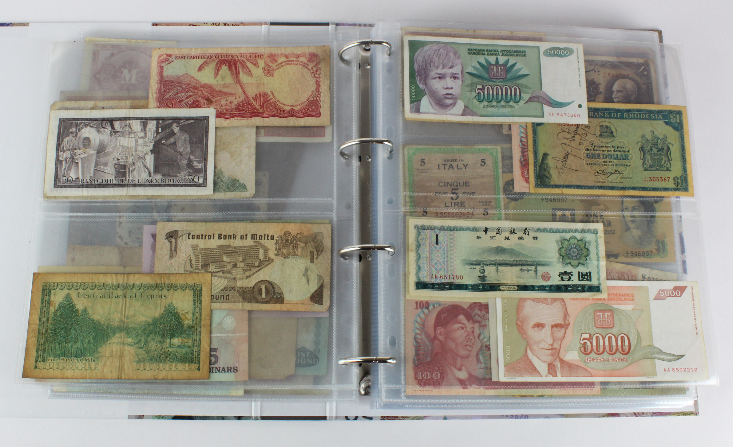 World (250), an album of mixed world notes to include Malta 10 Shillings 1968, Afghanistan 2 - Image 9 of 62