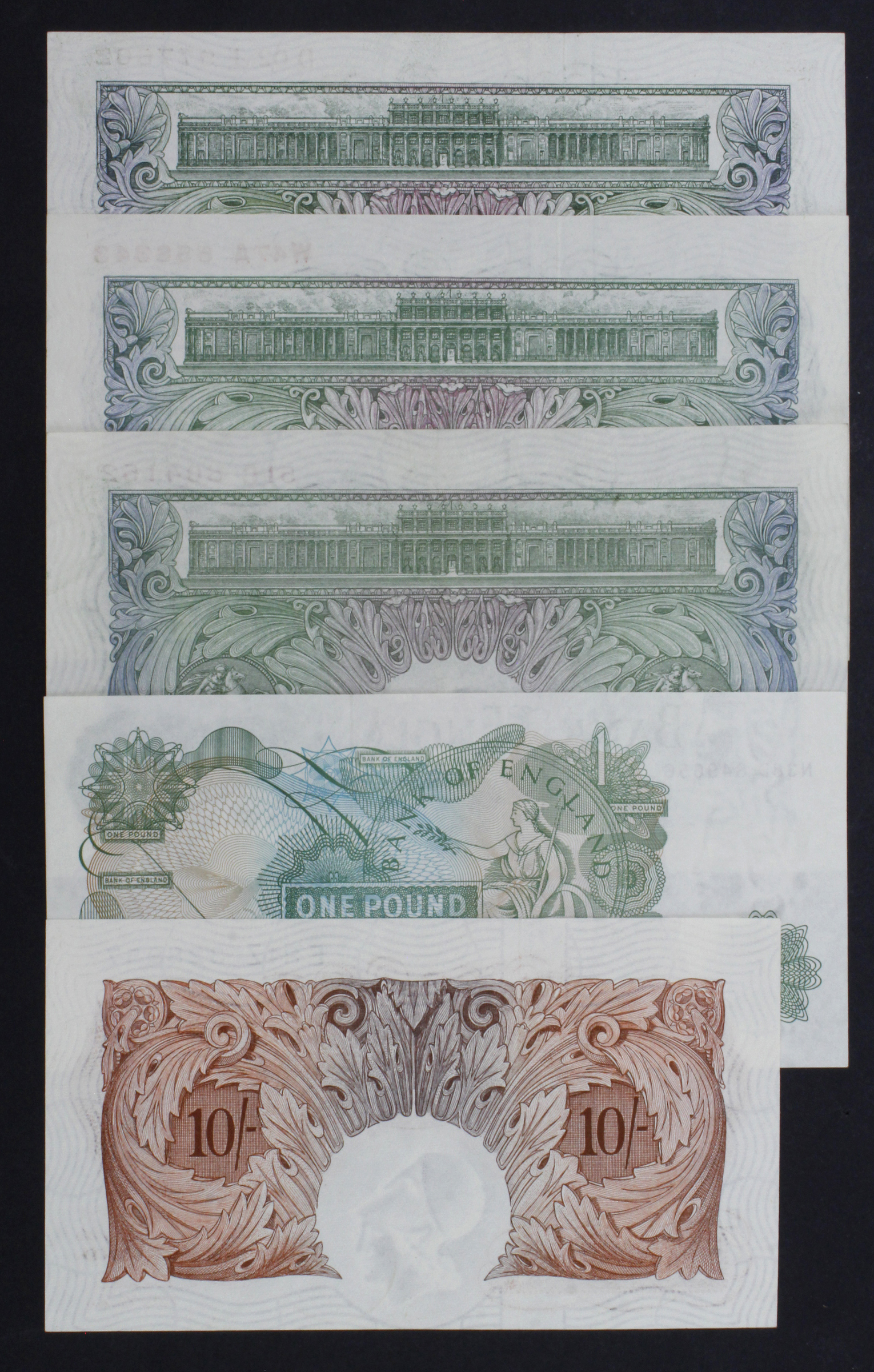 Bank of England (5), a small group of very high grade notes, Peppiatt 1 Pound issued 1934 serial 51C - Image 2 of 2