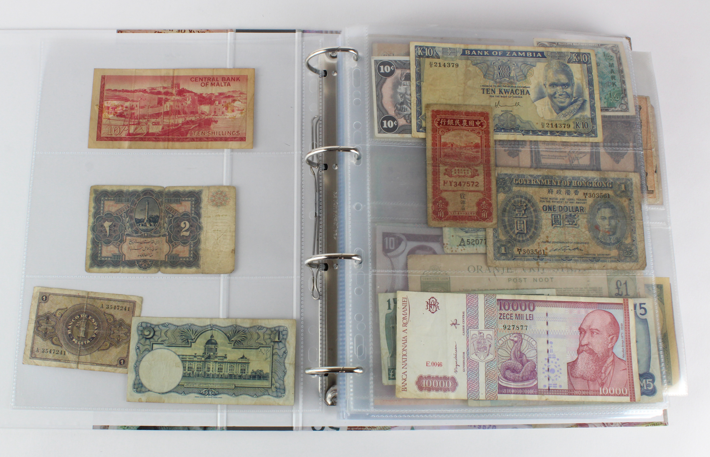 World (250), an album of mixed world notes to include Malta 10 Shillings 1968, Afghanistan 2 - Image 3 of 62