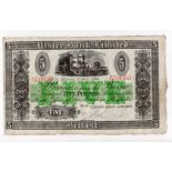 Northern Ireland, Ulster Bank Limited 5 Pounds dated 1st October 1940, serial number 570850,