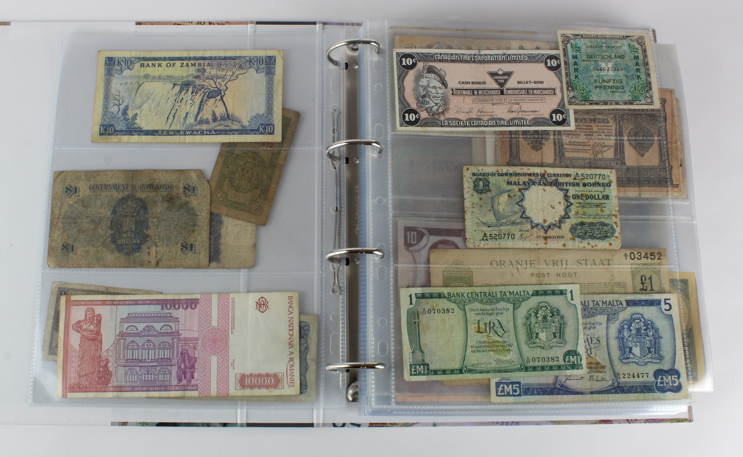 World (250), an album of mixed world notes to include Malta 10 Shillings 1968, Afghanistan 2 - Image 4 of 62