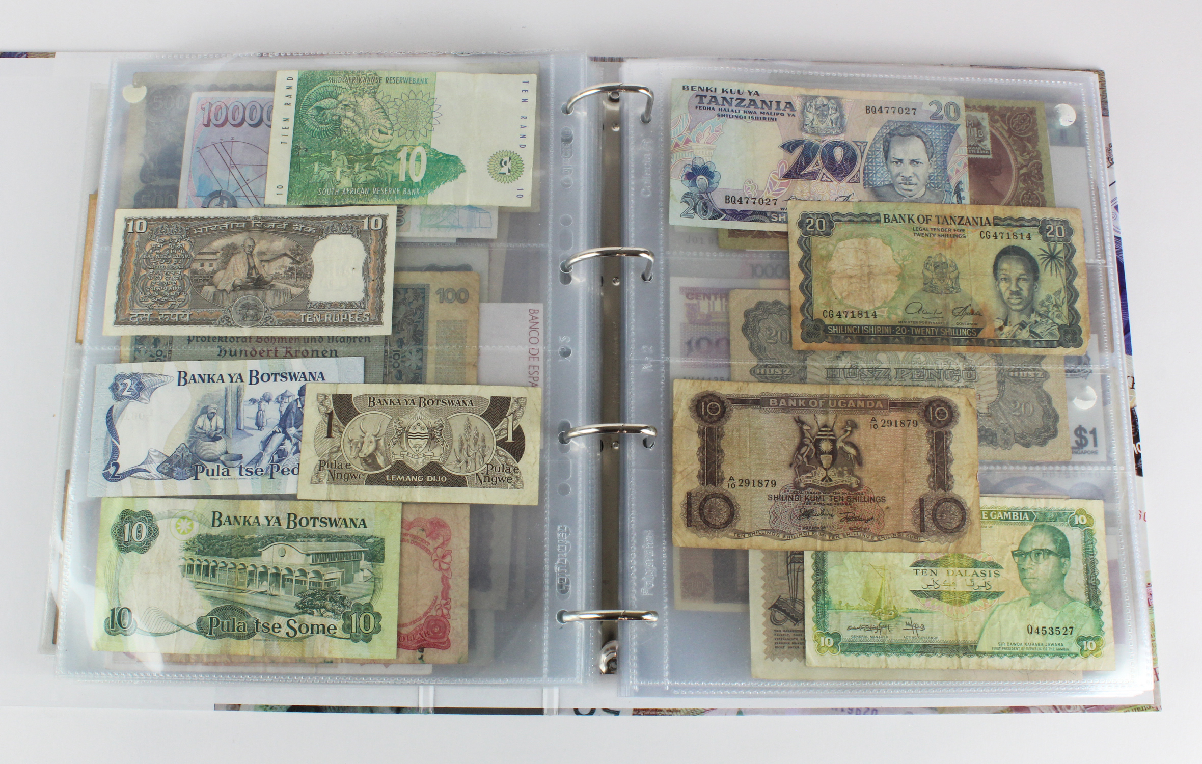 World (250), an album of mixed world notes to include Malta 10 Shillings 1968, Afghanistan 2 - Image 39 of 62