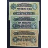 East African Currency Board (3) 20 Shillings or 1 Pound serial E56 42608 (TBB B225c, Pick35), 10