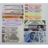 Paper ephemera, Advertising and Test Notes (16), including rare De La Rue Feature Series 1 Polymer