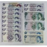 Isle of Man (14), an Uncirculated group comprising 1 Pound 1983 (2) Bradvek plastic notes signed