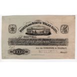 Holywell North & South Wales Bank 5 Pounds undated 18xx, for the Directors & Company, PROOF on