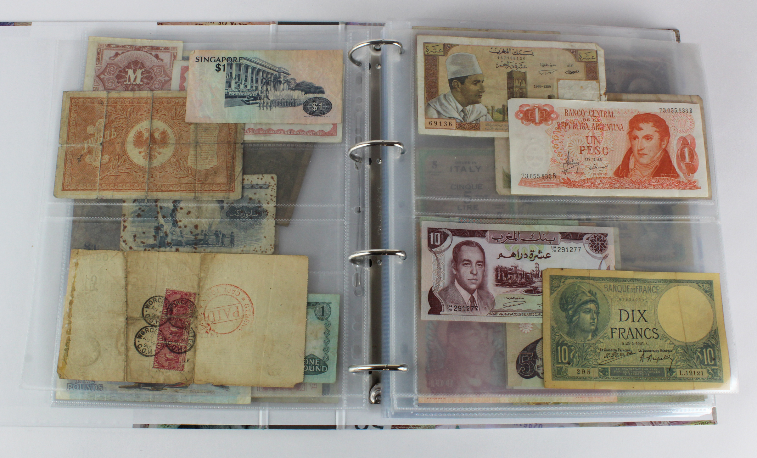 World (250), an album of mixed world notes to include Malta 10 Shillings 1968, Afghanistan 2 - Image 6 of 62