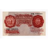 Beale 10 Shillings (B265) issued 1950, exceptionally rare LAST RUN '99B' prefix, serial 99B