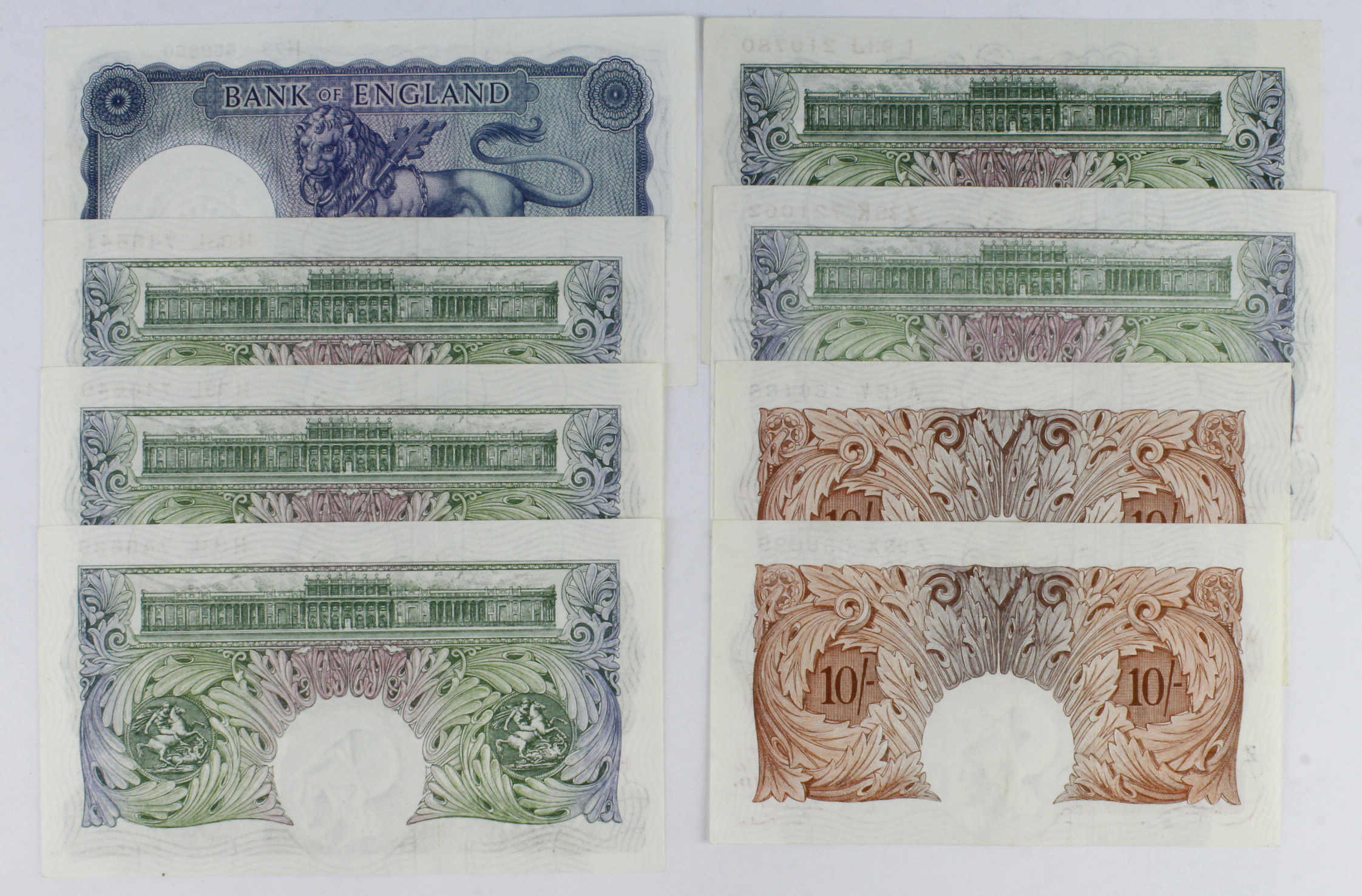 O'Brien (8), a high grade group comprising 5 Pounds Lion & Key issued 1961, FIRST SERIES, serial H78 - Image 2 of 2