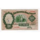 Northern Ireland, National Bank Limited 10 Pounds dated 1st July 1959, LAST DATE of issue, serial