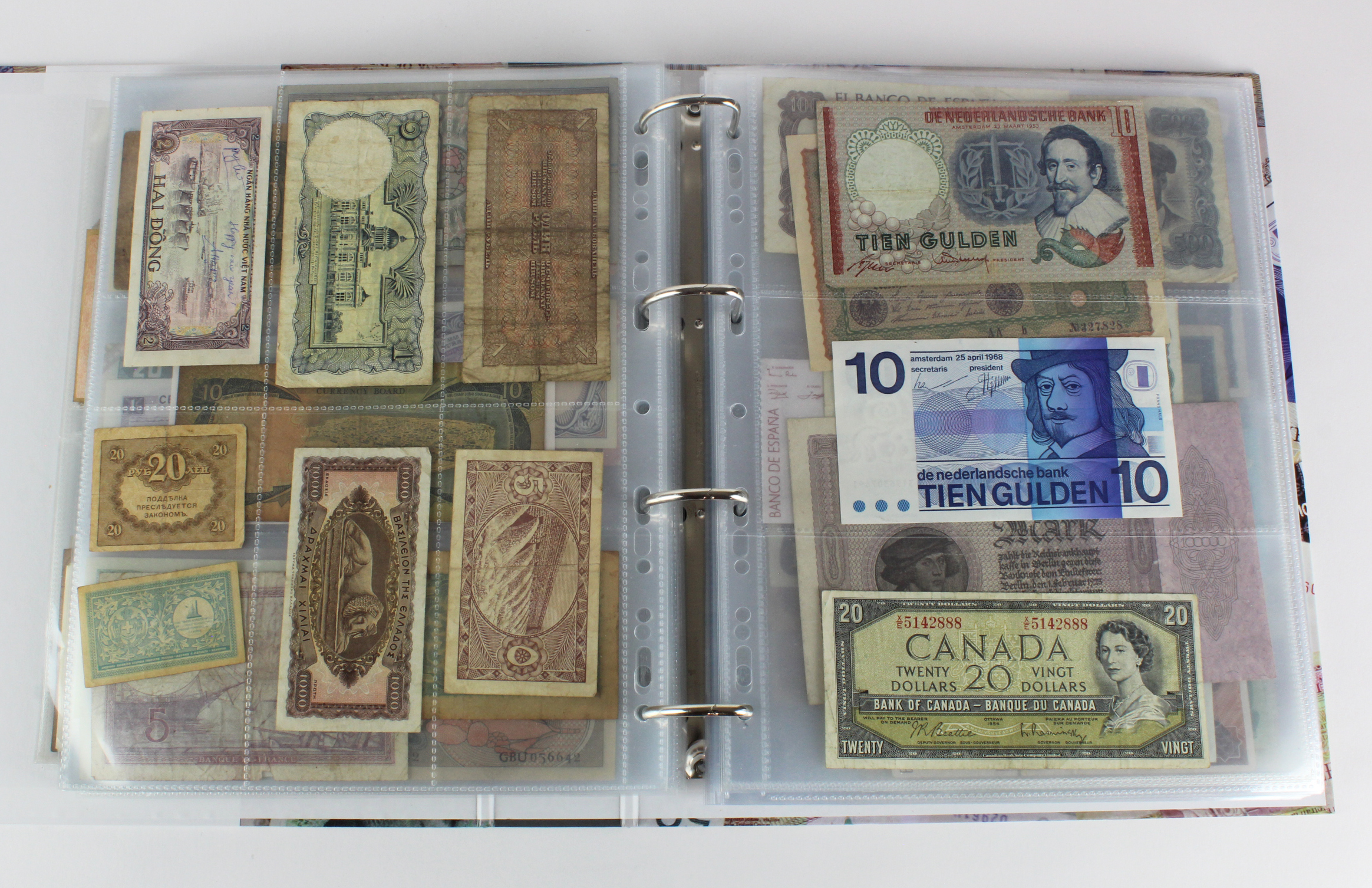 World (250), an album of mixed world notes to include Malta 10 Shillings 1968, Afghanistan 2 - Image 33 of 62