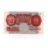 Mahon 10 Shillings (B210) issued 1928, FIRST SERIES note serial Z42 160610 (B210, Pick362a) VF+