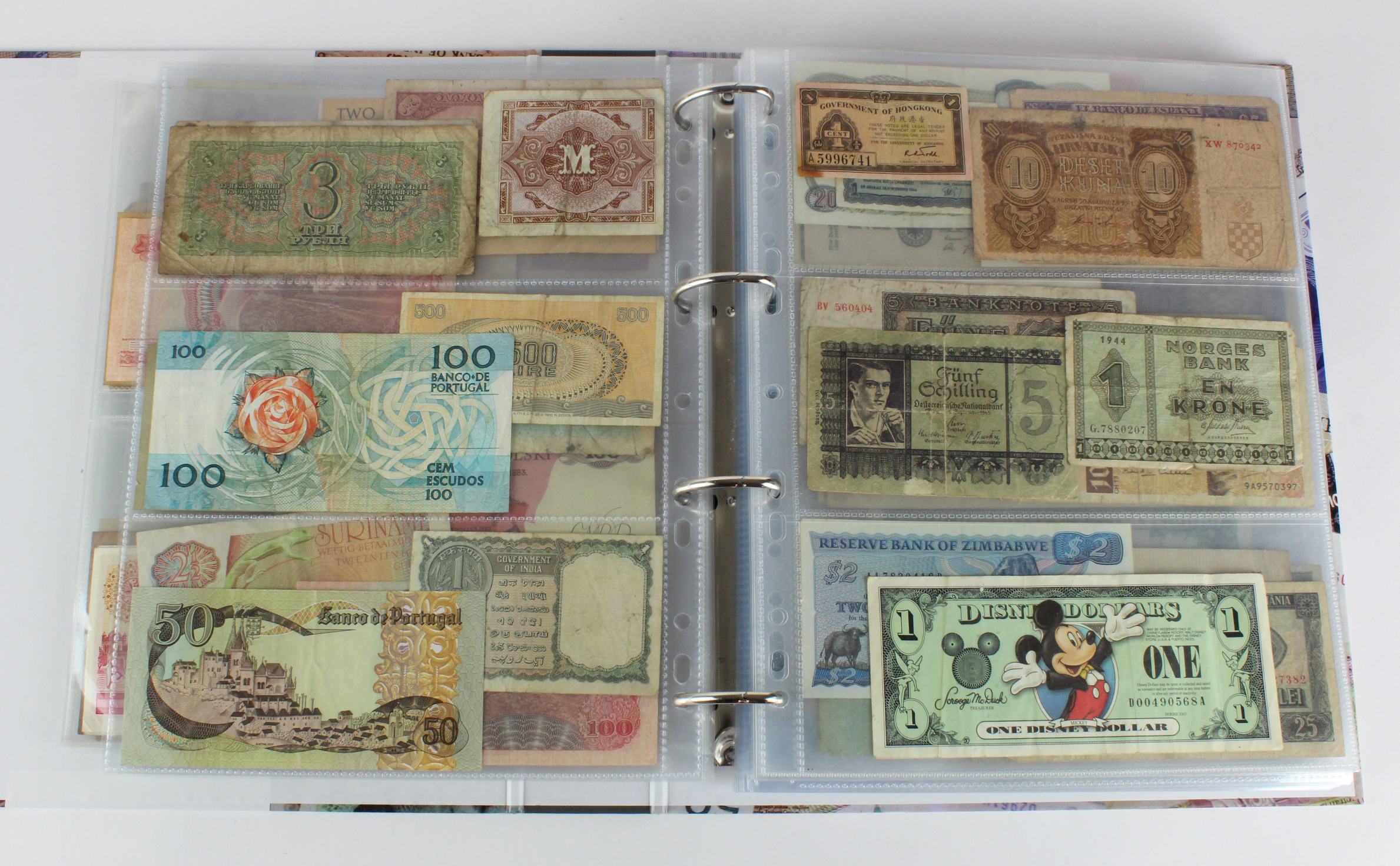 World (250), an album of mixed world notes to include Malta 10 Shillings 1968, Afghanistan 2 - Image 13 of 62