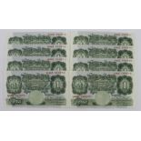 Beale 1 Pound (B268) issued 1950 (8), two consecutively numbered runs of 4 x notes in each run,