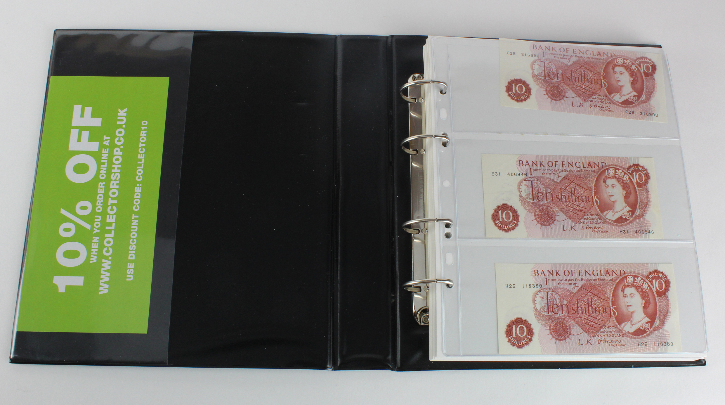 Bank of England (49), a collection of 10 Shillings and 1 Pounds in an album, O'Brien 10 Shillings ( - Image 2 of 18