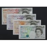 Lowther (4) 50 Pounds, 20 Pounds, 10 pounds and 5 Pounds issued 1999, all FIRST SPECIAL RUN prefixes