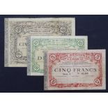 France (3), a group of early SPECIMEN notes, undated regional issues circa 1920, Commune de la