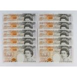 Kentfield 10 Pounds (B366) issued 1992 (10), a consecutively numbered run of FIRST SERIES notes,