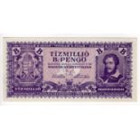 Hungary 10 Million B.-Pengo dated 3rd June 1946 (TBB B544a, Pick135) Uncirculated