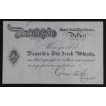 Ireland Dunville's Old Irish Whisky, Dunville & Co. Royal Irish Distilleries, Belfast, advertising