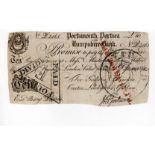 Portsmouth, Portsea & Hampshire Bank 10 Pounds dated 1812, serial No. B2165 for Godwin, Minchin,