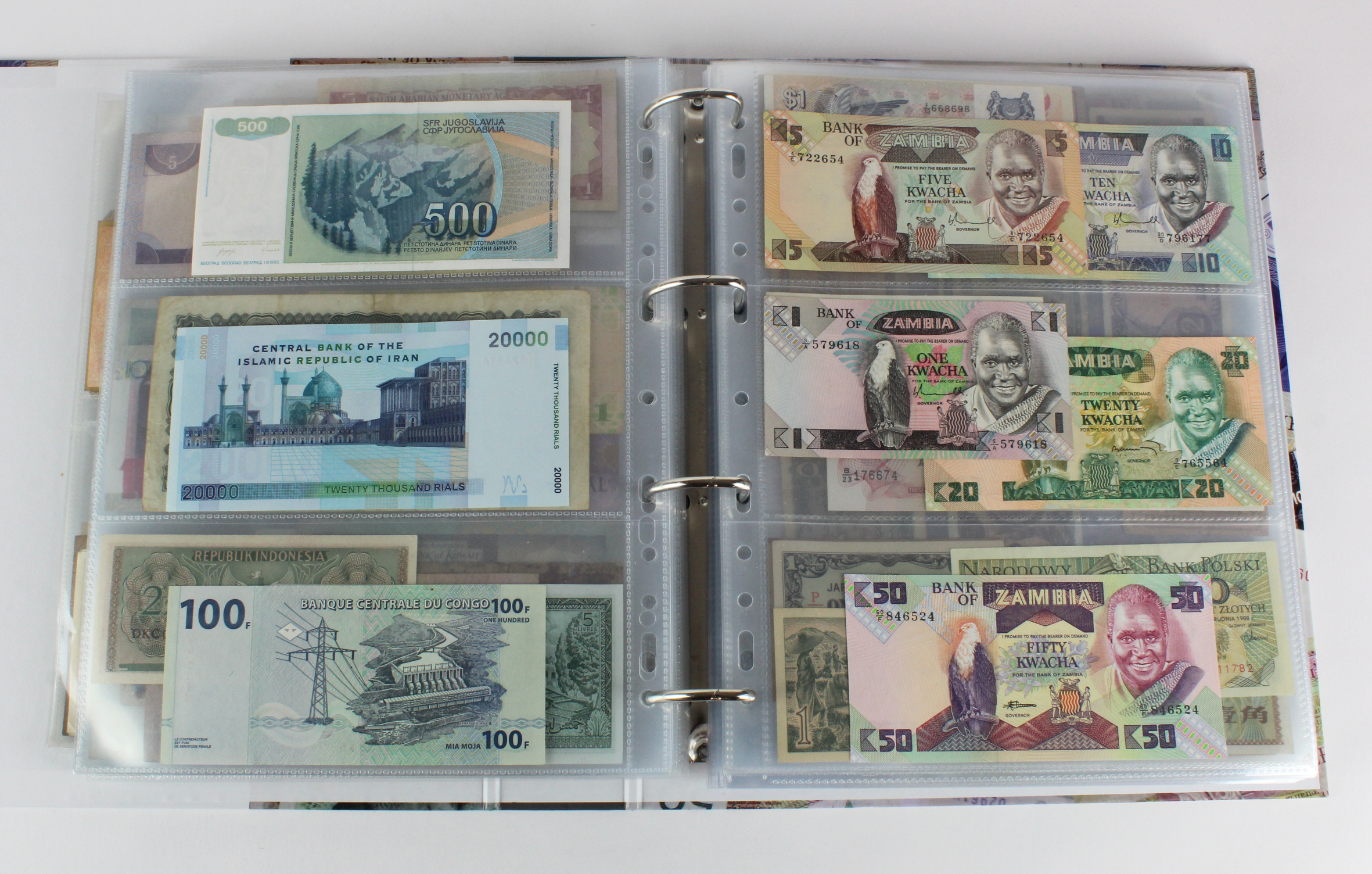 World (250), an album of mixed world notes to include Malta 10 Shillings 1968, Afghanistan 2 - Image 28 of 62