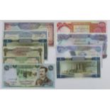 Iraq (10), 1 Dinar issued 1971, 10 Dinars issued 1973, 25000 Dinars and 5000 Dinars dated 2003, 25