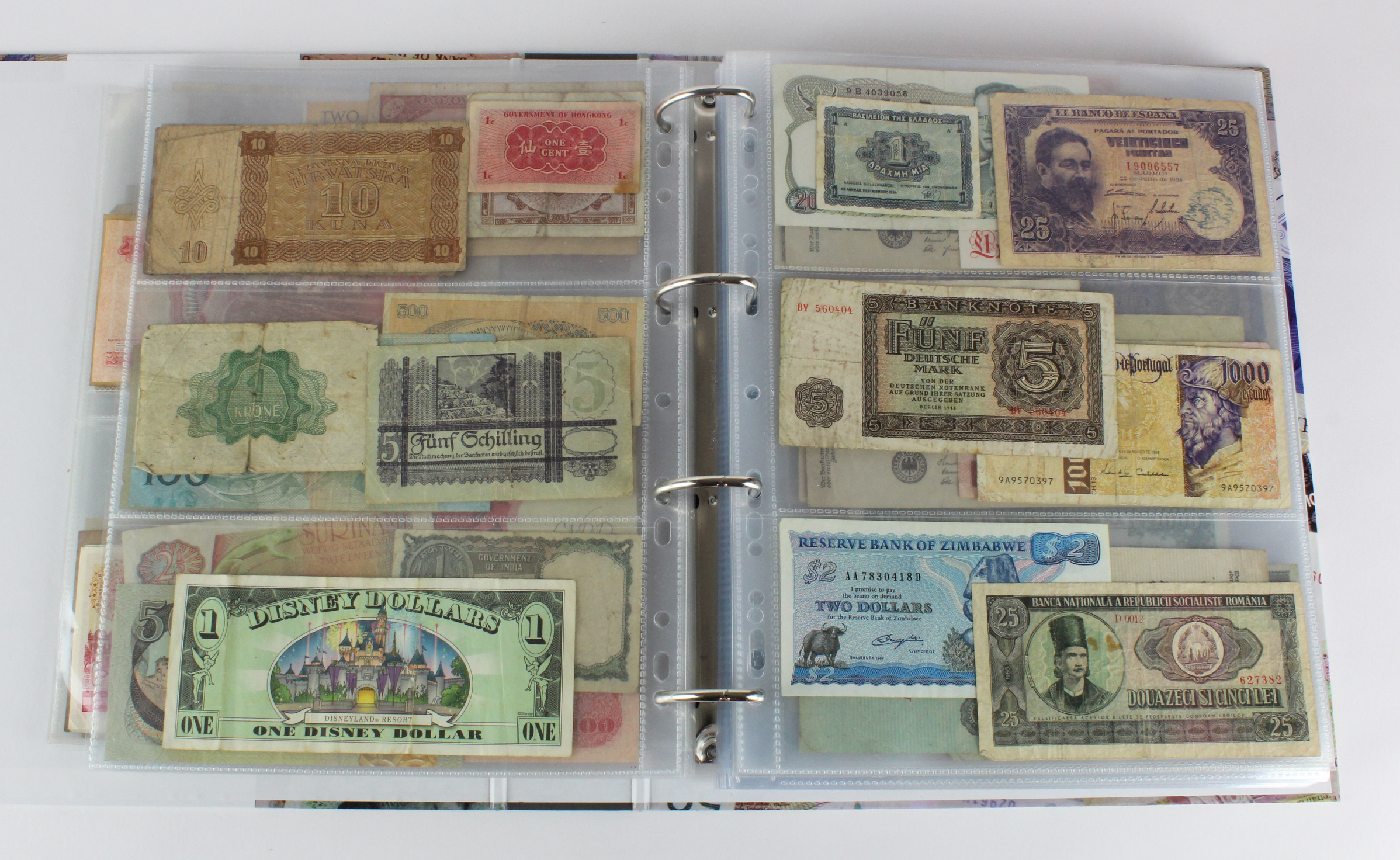 World (250), an album of mixed world notes to include Malta 10 Shillings 1968, Afghanistan 2 - Image 14 of 62