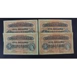 East African Currency Board (4) 5 Shillings dated 1st January 1955, Queen Elizabeth II portrait (TBB