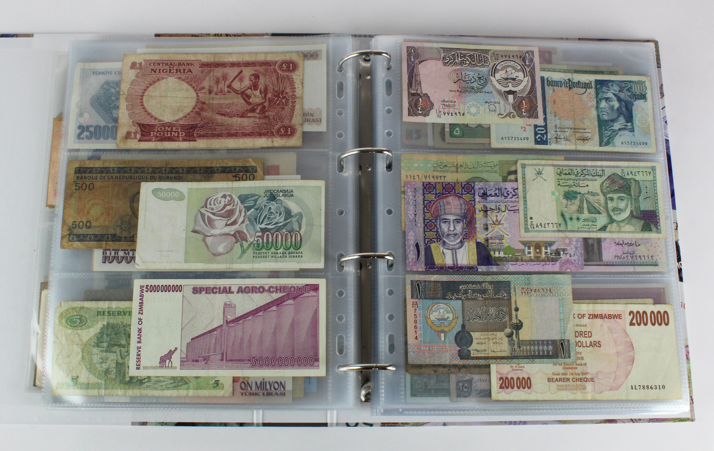 World (250), an album of mixed world notes to include Malta 10 Shillings 1968, Afghanistan 2 - Image 23 of 62