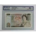 Kentfield 50 Pounds issued 1991, serial E11 530590 (B361, Pick381c) in WBG holder graded 58 TOP