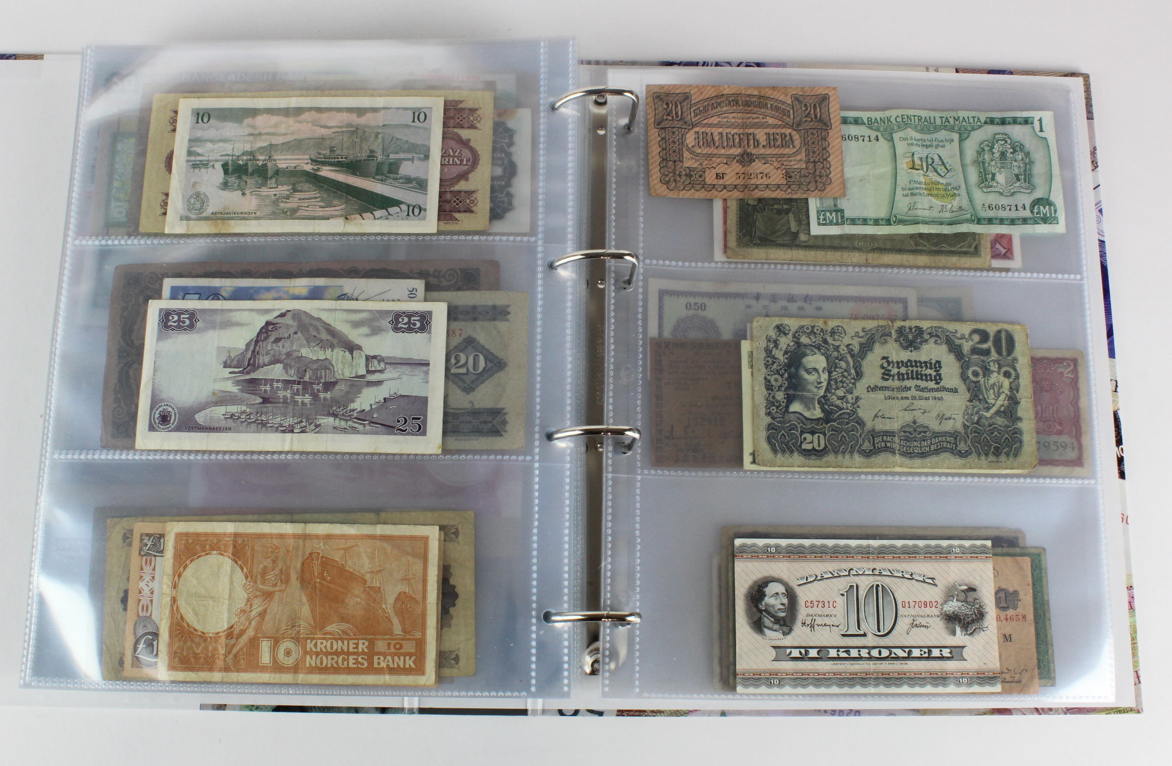 World (250), an album of mixed world notes to include Malta 10 Shillings 1968, Afghanistan 2 - Image 56 of 62