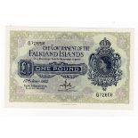 Falkland Islands 1 Pound dated 15th June 1982, serial G72658 (TBB B213e, Pick8e) Uncirculated