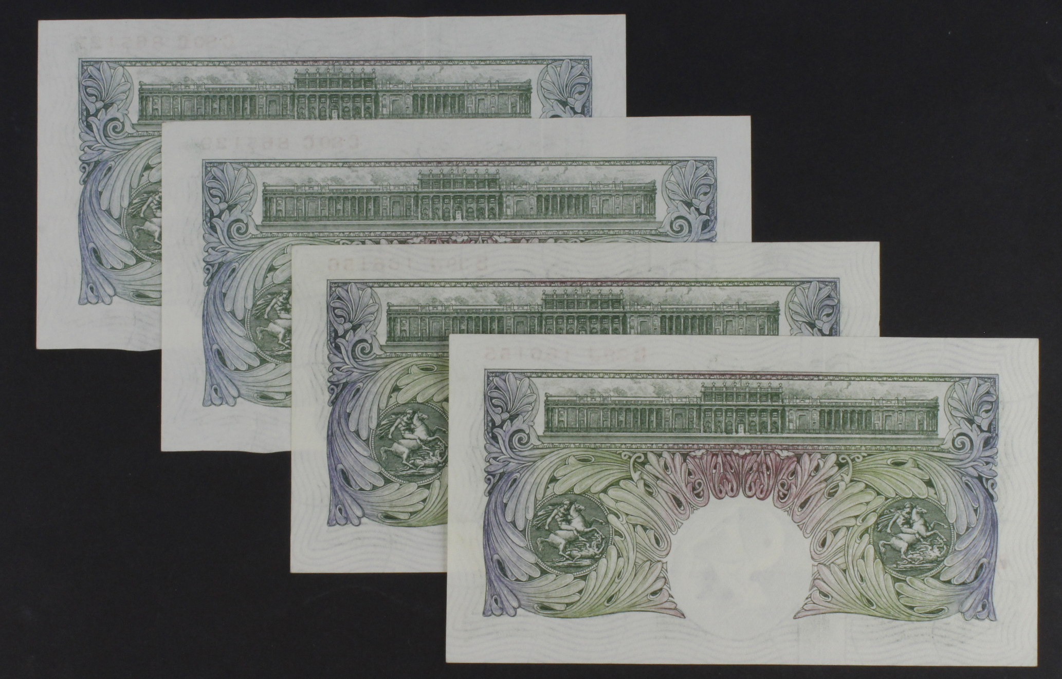 Beale 1 Pound (B268) issued 1950 (4), a consecutively numbered pair serial B39J 166155 & B39J - Image 2 of 2