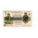 Warren Fisher 10 Shillings (T33) issued 1927, FIRST SERIES 'T' prefix, serial T/86 420932, scarcer