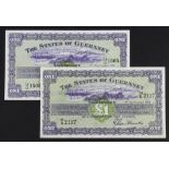 Guernsey 1 Pound (2) dated 1st September 1954 and 1st December 1955, rarer early dates, signed