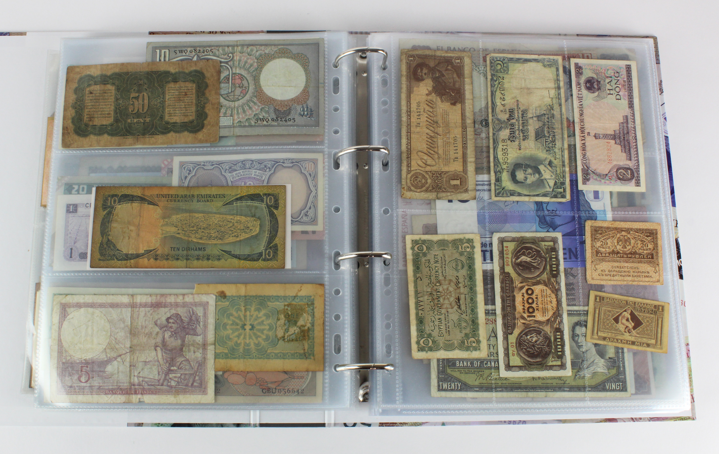 World (250), an album of mixed world notes to include Malta 10 Shillings 1968, Afghanistan 2 - Image 32 of 62