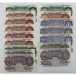 Bank of England (16), a good group of higher grade Britannia issues, Peppiatt 10 Shillings (4) and 1