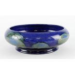 Moorcroft 'Moonlit Blue' pattern bowl, with tree decoration, makers marks and signed to base, slight