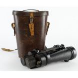 Barr & Stroud 7X CF41 Military binoculars, contained in original leather case