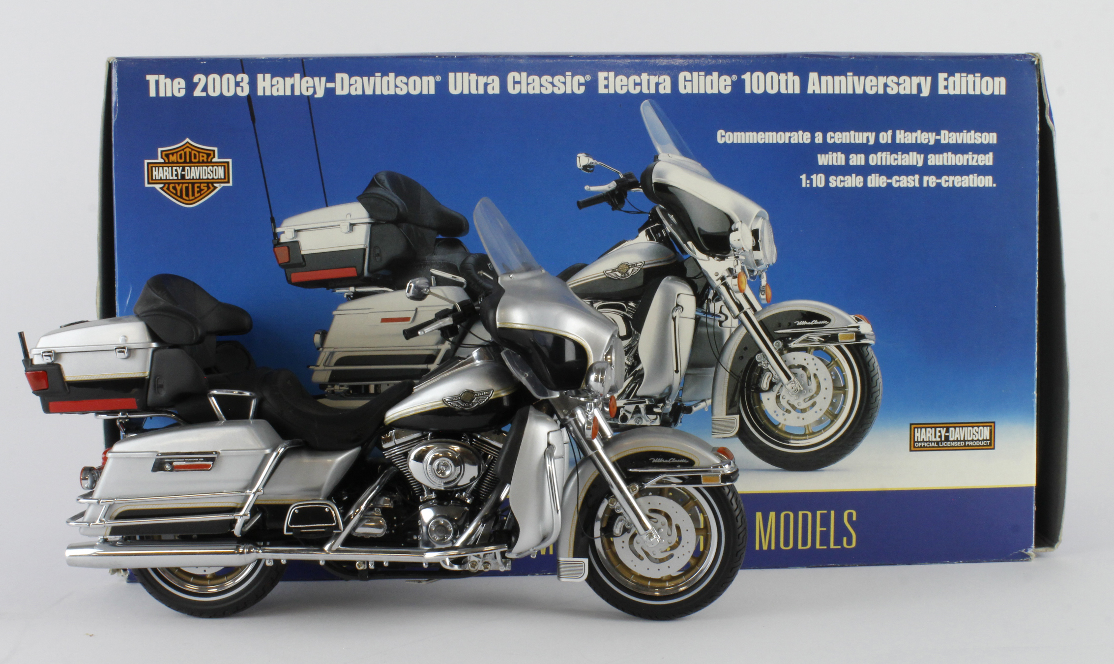 Franklin Mint 1:10 scale model '2003 Harley Davidson Ultra Classic Electra Glide 100th Anniversary